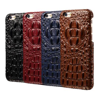 适用iphone8头层牛皮鳄鱼头真皮套商务手机壳 iphone 8plus保护壳