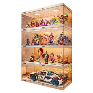 手办展示柜乐高适用痛柜陈列展示架子模型亚透明克力收纳盒储物柜