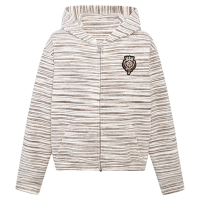 BIRTH OF ROYAL CHILD.BORC 【毕雯珺同款】条纹针织帽衫休闲外套