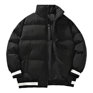 日系潮牌棉服男女冬季加厚夹棉保暖棒球领夹克撞色拼接情侣装棉衣