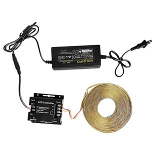 窗帘盒遥控双色可调色温悬浮电视柜cob感应玄关背景墙氛围led灯条