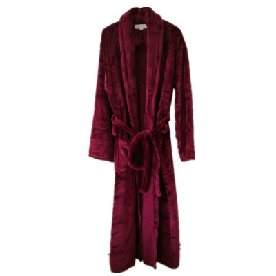 秋冬季男女大码法兰绒加厚睡袍