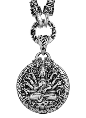 古法十二生肖本命佛纯银吊坠男女