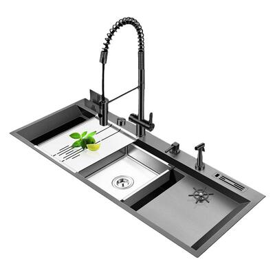 黑色纳米水槽大单槽洗碗槽大水池