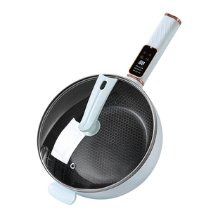 多功能电炒锅家用不粘锅炒菜锅电煮锅一体式电锅蒸煮炒煎电热火锅