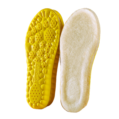 羊毛保暖鞋垫加绒踩屎感软底舒适