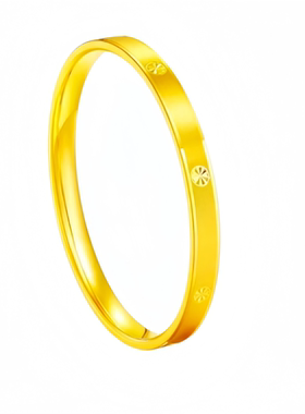 水贝黄金手镯金包银米字镯子女