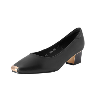 达芙妮单鞋女春季2026新款浅口船鞋中粗跟瓢鞋女鞋春款小皮鞋