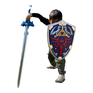 塞尔达大师之剑盾牌儿童剑玩具刀软胶材质小孩的武器男童宝剑兵器