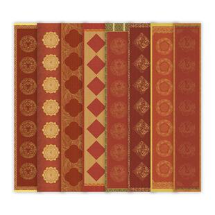 新款复古红手写空白对联纸高档蜡染微喷暗红色书房楹联七言瓦当自写福字专用纸福字斗方加厚红纸