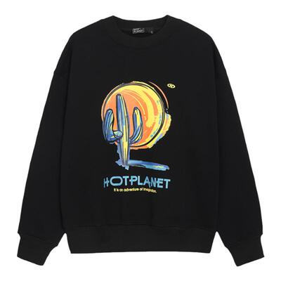 hotplanet彩绘胶印纯棉重磅卫衣