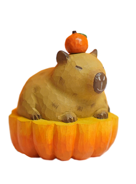 卡皮巴拉摆件水豚桌面创意小木雕可爱送女生朋友闺蜜情人生日礼物