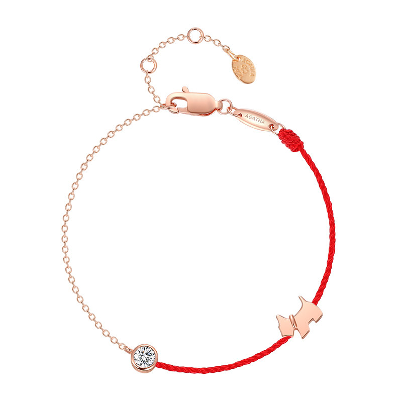 AGATHA/瑷嘉莎幸运红绳手链本命年