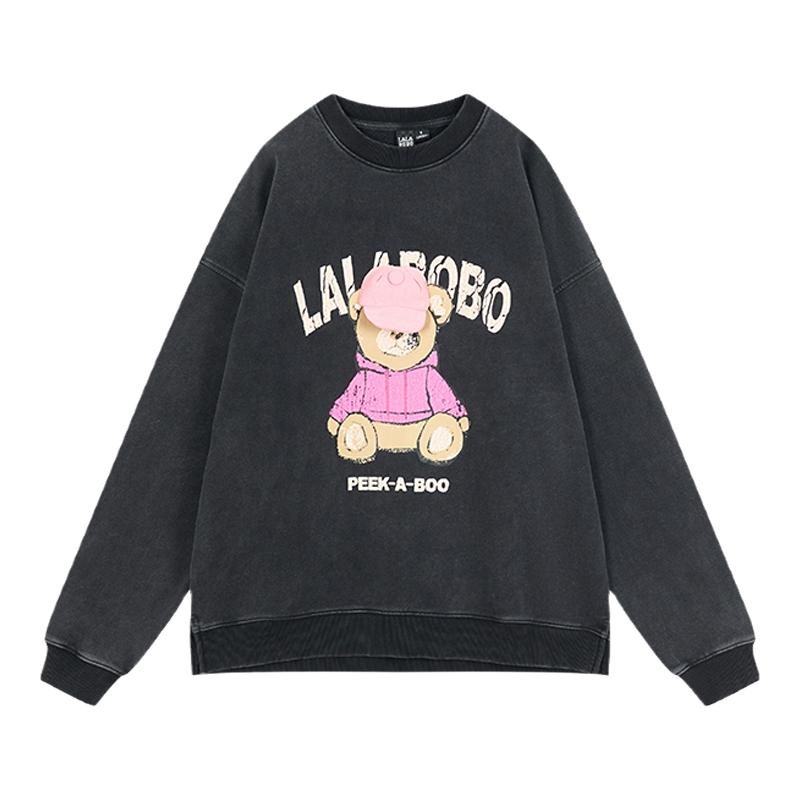 LALABOBO小熊字母图案卫衣