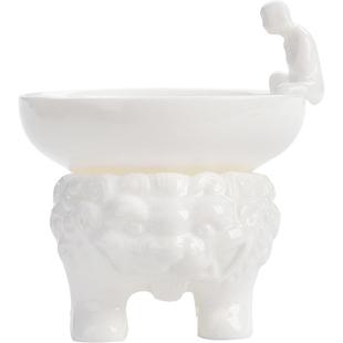 容山堂固德白瓷茶漏茶托架套装禅意泡茶过滤网滤茶器功夫茶具配件