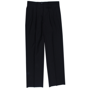 富绅西裤中老年人男士职业正装裤商务免烫抗皱单褶边宽松型西装裤