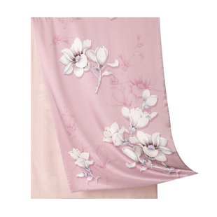 万事利2025新品100%桑蚕丝真丝披肩丝绸长巾外搭送妈妈礼物声声慢