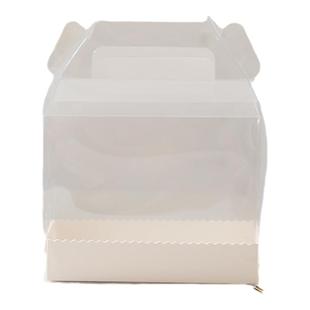 蛋糕卷包装盒透明手提整卷半卷瑞士卷打包盒毛巾卷慕斯甜品蛋糕盒