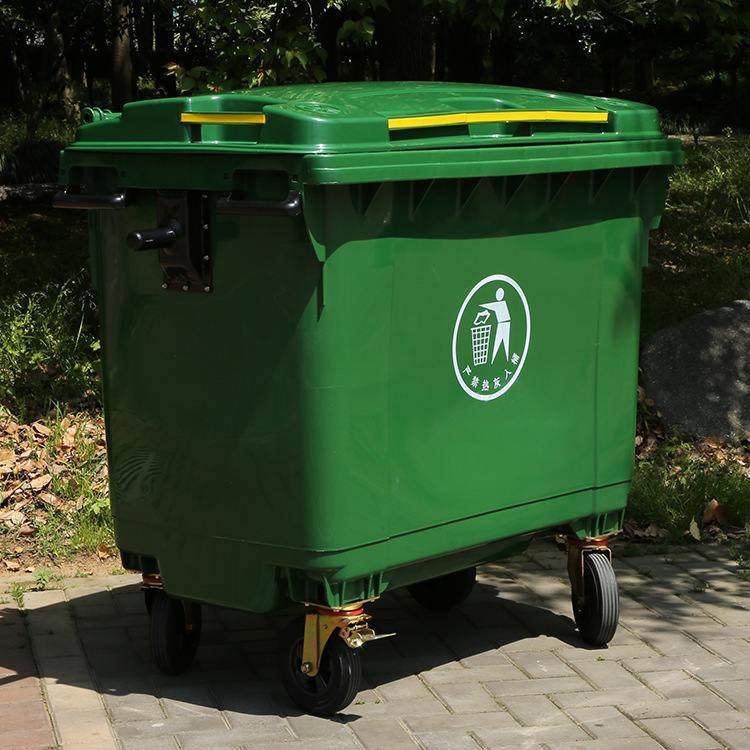 660L垃圾桶大号 镀锌铁耳朵挂车加厚 带刹车轮户外垃圾箱厂家直供,家庭/个人清洁工具,垃圾桶,淘宝优惠券,粉丝福利购,淘宝优惠卷