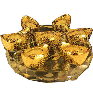 元宝摆件仿真合金大小号乔迁店铺开业贺礼客厅玄关卧室家居装饰品