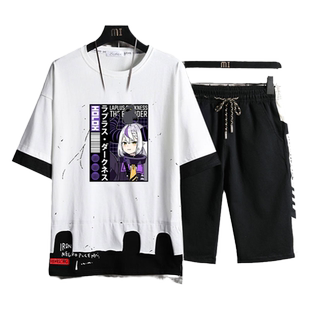 hololive拉普拉斯vtuber动漫周边同款短袖短裤达克尼斯痛衣服夏