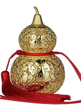 铜师傅《福禄香囊》客厅桌面花丝铜葫芦香薰摆件 装饰品 节日礼物