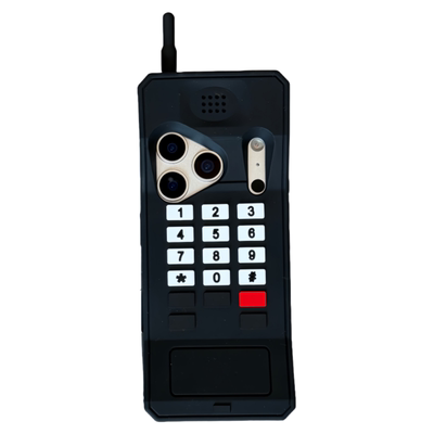 @BOBBY PLANET复古大哥大造型趣味搞怪适用iPhone17Promax手机壳苹果16543情侣款苹果8XR可爱立体创意软硅胶