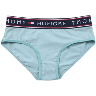 3条女士纯棉潮宽边纯色舒适青年中腰四角三角大码透气运动内裤