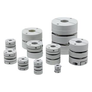 膜片联轴器膜片弹性梅花铝合金伺服电机单双膜连铀器带键槽连轴器