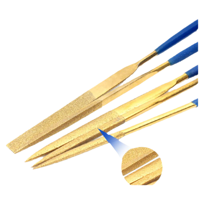 金刚石锉刀镀钛挫刀什锦锉金属玉石打磨工具套装合金小型矬子搓刀
