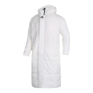 Adidas阿迪达斯正品新款男女运动连帽休闲中长款保暖棉服 DZ1435