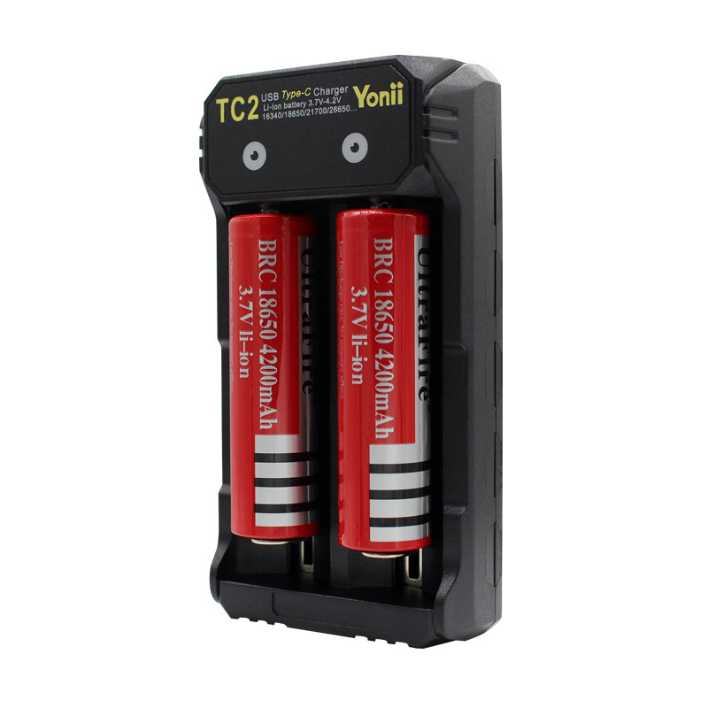 18650锂电池充电器 2A快充安全防过充强光手电筒专用多功能通用型