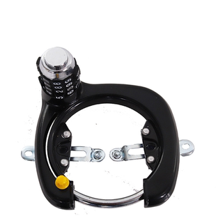 自行车马蹄锁山地车锁单车防盗锁老式锁带密码固定锁童车新款密锁