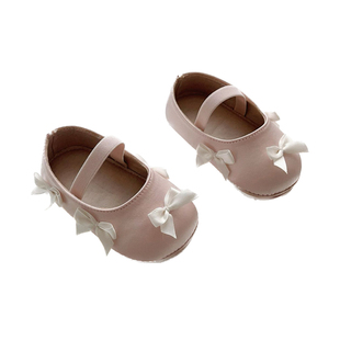ins韩春夏女宝宝软底鞋蝴蝶结公主鞋婴儿学步鞋防掉步前鞋周岁鞋