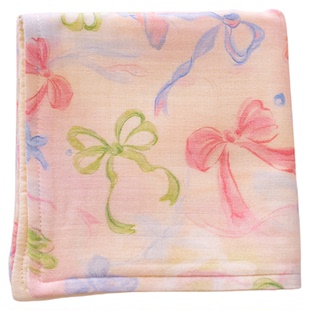 甜美蝴蝶结纯棉六层纱布大人套装方巾毛巾全棉吸水擦手洗脸小方巾