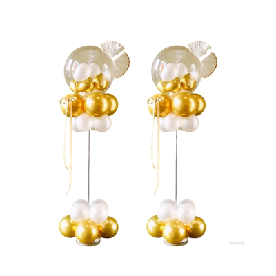 气球地飘立柱喜庆时尚场景布置