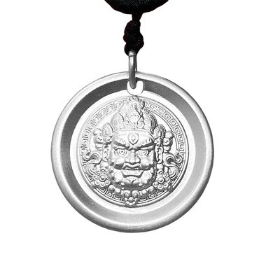 嘉亿珠宝足银999黄财神吊坠锤纹