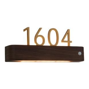 2025新款高档发光感应灯门牌定制家用入户门公寓别墅人体感应磁吸氛围灯USB充电房号牌酒店民宿餐厅包厢LED