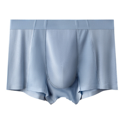 80S莫代尔内裤男士桑蚕丝抑菌裆无痕平角裤四角裤男式透气短裤头