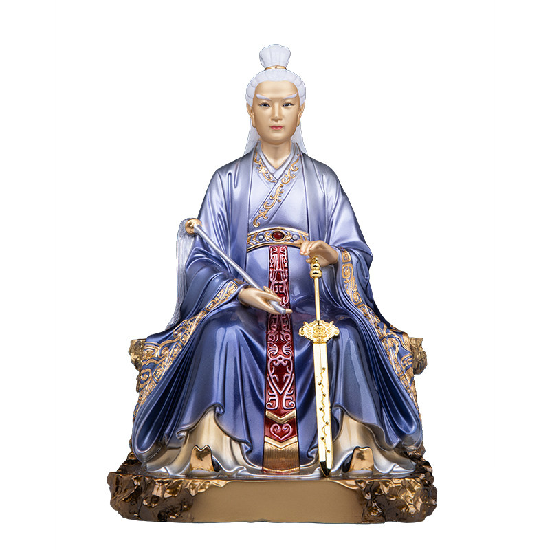 东华帝君铜像铜彩绘扶桑大帝东王公紫府少阳帝君佛像家用供奉摆件