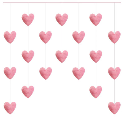 爱心门帘婚房布置网红门口