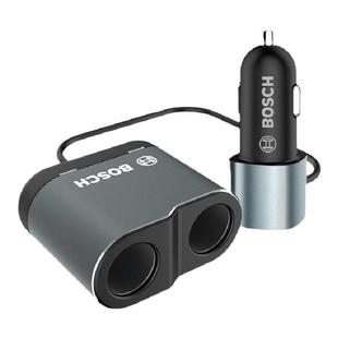 博世汽车点烟器双插头母座车载电源转换一拖二充电器拓展电器分线