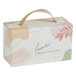 ins风达克瓦兹包装盒手提烘焙绿豆糕牛轧糖糖果曲奇饼干盒子定制