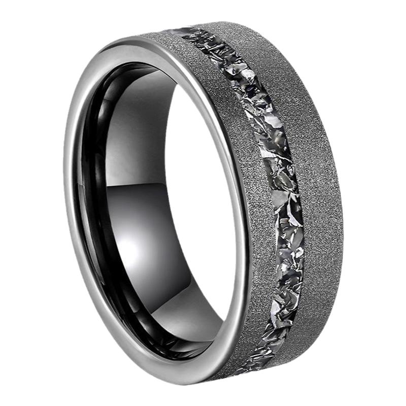 SomenBlack8mmTungsten戒指