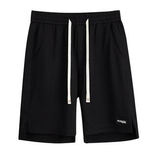 重磅美式华夫格短裤夏季休闲裤复古透气宽松纯色男女运动五分裤潮