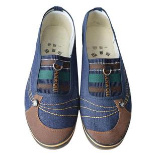 女鞋春秋单鞋老北京布鞋软底防滑透气耐磨劳作鞋中老年妈妈干活鞋