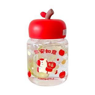 迷你玻璃杯家用高硼硅苹果胖胖杯便携小容量水杯牛奶咖啡杯豆浆杯