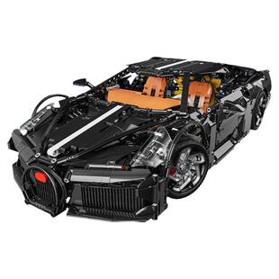 中国积木黑夜之声布加迪电动遥控跑车模型高难度拼装积木玩具礼物