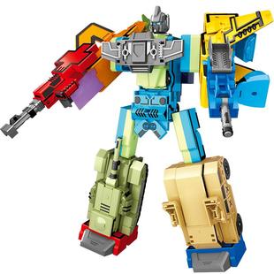 数字合体变形机器人玩具儿童4小男孩5字母金刚益智3百变6岁恐龙