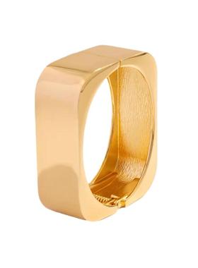 欧美跨境复古ins风金属方形手镯女 时尚质感光面弹簧手环Bracelet